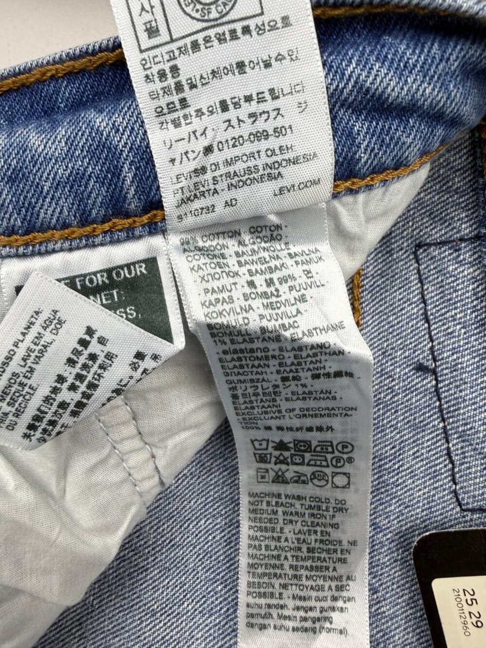 Levi's Ribcage Straight Ankle Jeans 25 Dance Around Button Fly High Rise - Picture 7 of 10